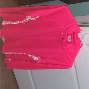 Hot Pink reflective workout jacket
